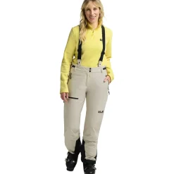 Jack Wolfskin Flowline Pro 2L Ins, skibukser, dame, beige