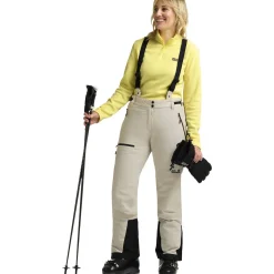 Jack Wolfskin Flowline Pro 2L Ins, skibukser, dame, beige