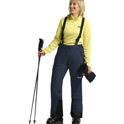 Jack Wolfskin Flowline Pro 2L Ins, skibukser, dame, mørkeblå