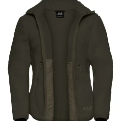 Jack Wolfskin High Curl, fleecejakke, dame, mørkegrøn
