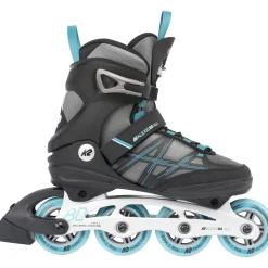 K2 Alexis 80 Alu, rulleskøjter, dame, sort/blå