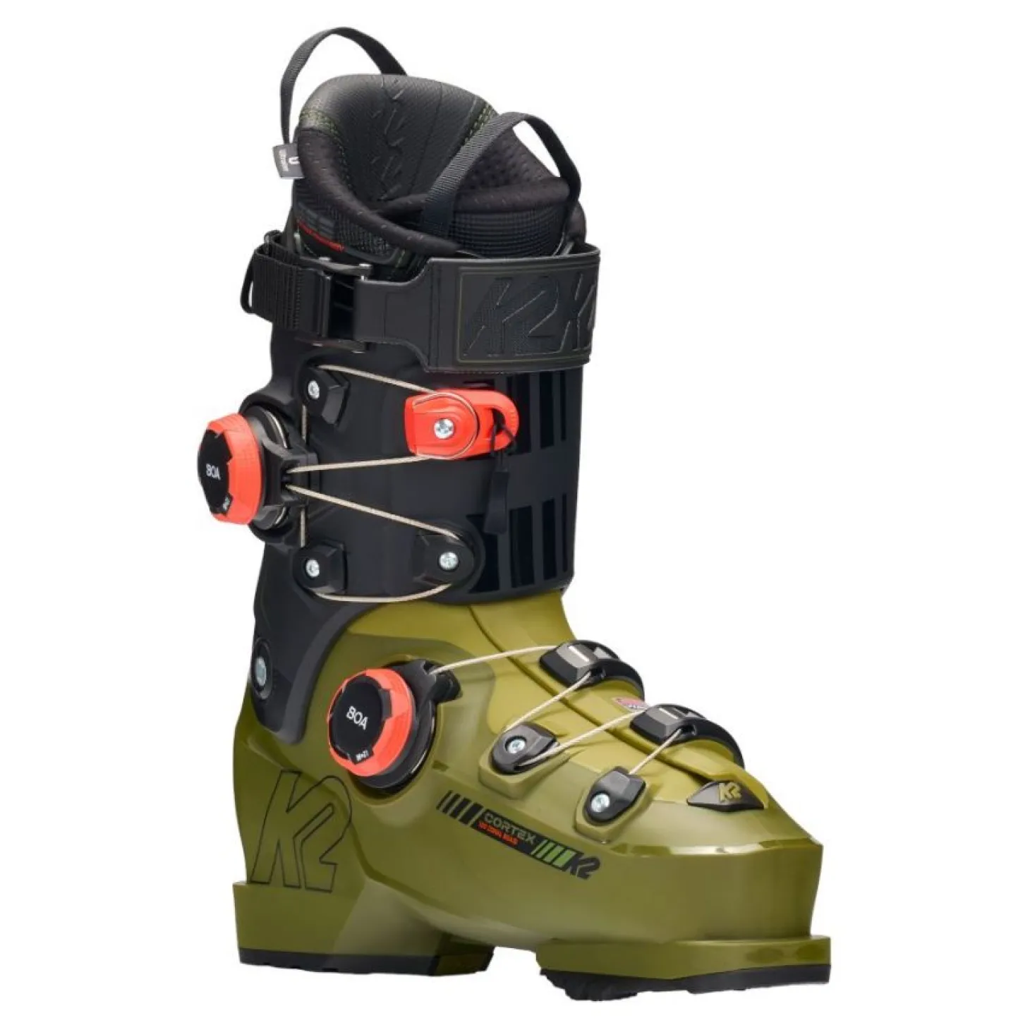 K2 Cortex Zonal 120 BOA, skistøvler, herre, sort/grøn
