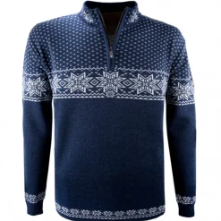 Kama Rune, merino sweater, herre, marineblå