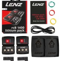 Lenz Heat Glove 6.0 + rcB 1400 batterier sæt, dame, sort