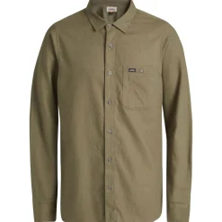 Lundhags Ekren Solid Ms LS Shirt, skjorte, herre, grøn