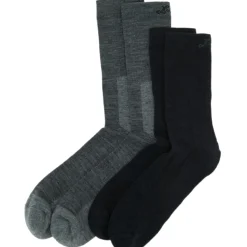 Lundhags Merino Trekking Sock Combo Mid, vandrestrømper, unisex, grå/sort