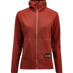 Lundhags Tived Merino Hoodie W, mellemlag, dame, rød
