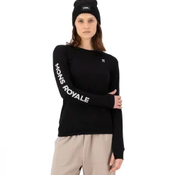 Mons Royale Yotei Merino Classic, skiundertrøje, dame, sort