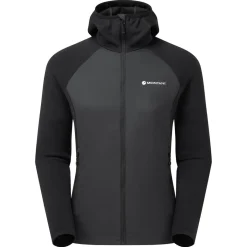 Montane F Sirocco Lite Hoodie, mellemlag, dame, sort
