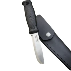 Morakniv Gansberg With Leather Sheath (S), friluftskniv, sort