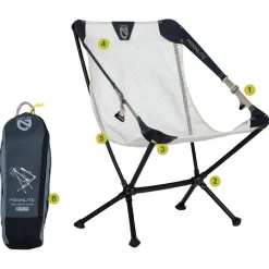 Nemo Moonlite Reclining Camp Chair, campingstol, grå
