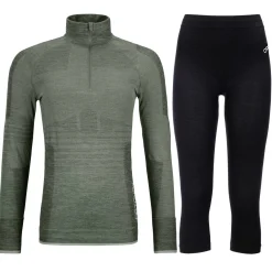 Ortovox 230 Competition 1/2 zip / 3/4 pant, sæt, dame, grå/sort