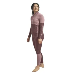 Ortovox 185 Rock'n'Wool Zip Neck, dame, lyserød