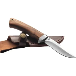 Oyo Hallingskarvet Knife W/ Leather Sheath, vandrekniv, brun
