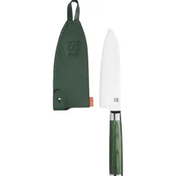 Oyo Skarvet Smaragd Santoku Chef´s Knife, køkkenkniv, grøn