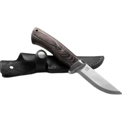 Oyo Tuv Knife W/ Leather Sheath, outdoorkniv, grå