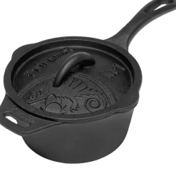 Petromax KR1 Cast-iron saucepan with lid, Sovsegryde med Låg, sort