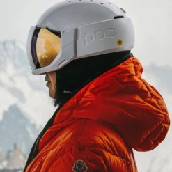 POC Levator MIPS, skihjelm med visir, hydrogen white