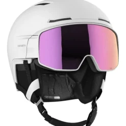 Salomon Driver Prime Sigma Plus, skihjelm med visir, hvid