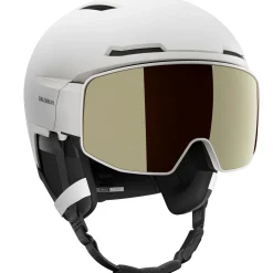 Salomon Driver Prime Sigma Plus MIPS, skihjelm med visir, hvid