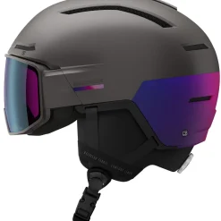 Salomon Driver Pro Sigma, skihjelm med visir, grå