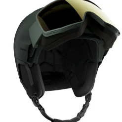 Salomon Driver Pro Sigphoto MIPS, skihjelm med visir, mørkegrøn