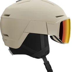 Salomon Osmo Simga, skihjelm med visir, beige