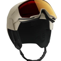 Salomon Osmo Simga, skihjelm med visir, beige