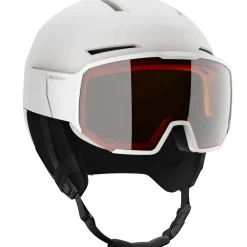 Salomon Osmo, skihjelm med visir, hvid