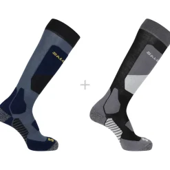 Salomon S/Access, skistrømper, 2-pak, sort/blå