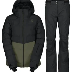 Scott Ultimate warm/Dryo 10, skisæt, dame, mørkegrøn/sort