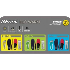 Sidas 3feet Eco Warm Low, indlægssål, sort/rød