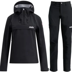 Swix Fjell skalbukser/anorak sæt, dame, sort