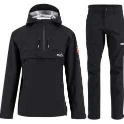 Swix Fjell skalbukser/anorak sæt, herre, sort