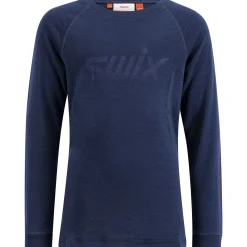 Swix RaceX Merino Long Sleeve, junior, navy