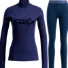 Swix RaceX Merino Pants/Half Zip sæt, dame, navy