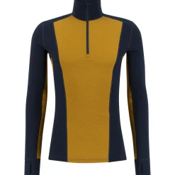 Ulvang Peak Map Half Zip, skiundertrøje, herre, mørkeblå/cathay spice