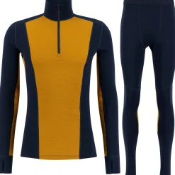 Ulvang Peak Map Half Zip, sæt, herre, mørkeblå/cathay spice