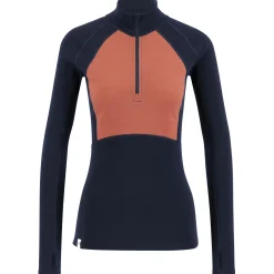 Ulvang Peak Map Half Zip, skiundertrøje, dame, mørkeblå/lyserød