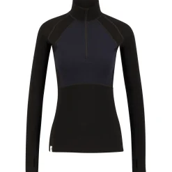 Ulvang Peak Map Half Zip, skiundertrøje, dame, sort/mørkeblå