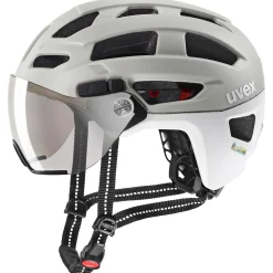 Uvex finale visor, cykelhjelm, lysegrå/hvid