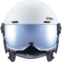 Uvex Rocket JR Visor, skihjelm med visir, junior, hvid