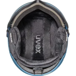 Uvex Wanted Visor, skihjelm med visir, blå